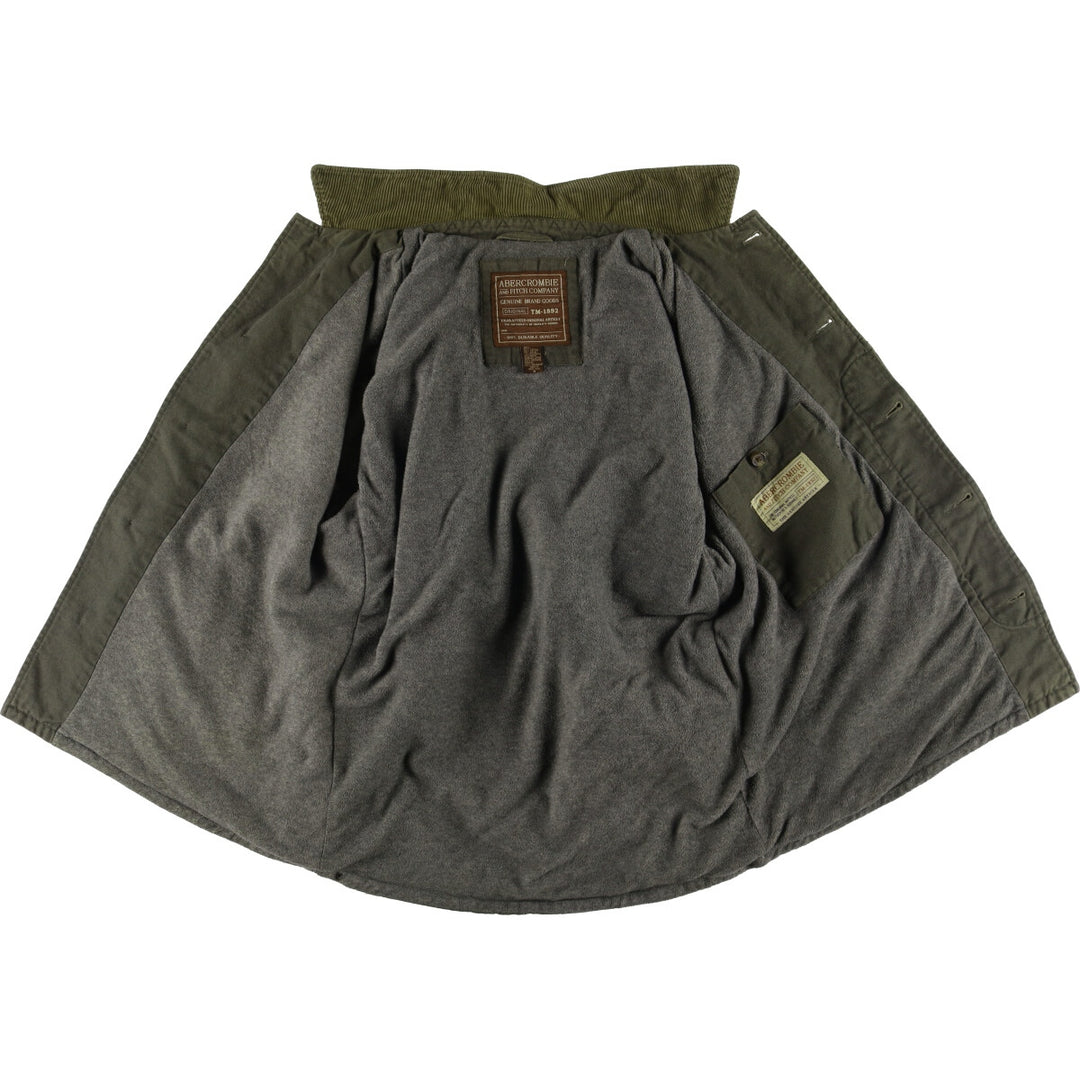 Abercrombie & Fitch Men's Padded Hunting Jacket, Size M cotton Khaki type Vintage Second Hand