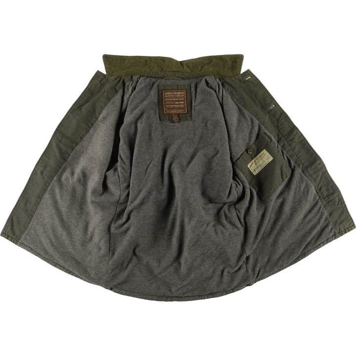 Abercrombie & Fitch Men's Padded Hunting Jacket, Size M cotton Khaki type Vintage Second Hand