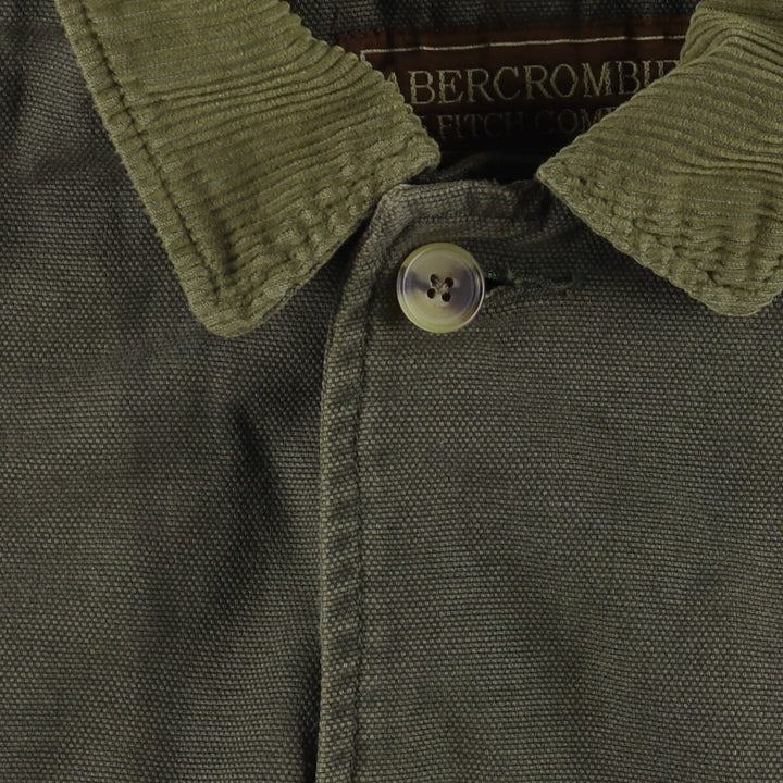 Abercrombie & Fitch Men's Padded Hunting Jacket, Size M cotton Khaki type Vintage Second Hand