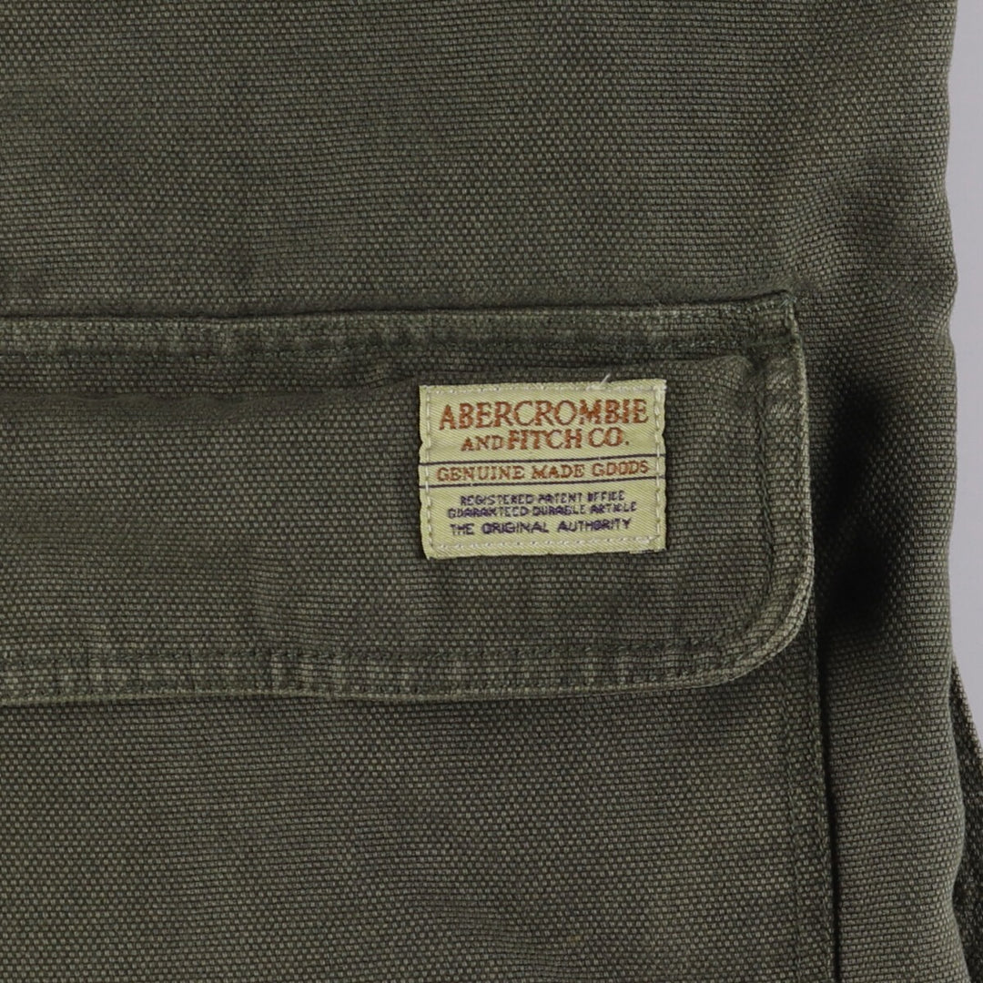 Abercrombie & Fitch Men's Padded Hunting Jacket, Size M cotton Khaki type Vintage Second Hand