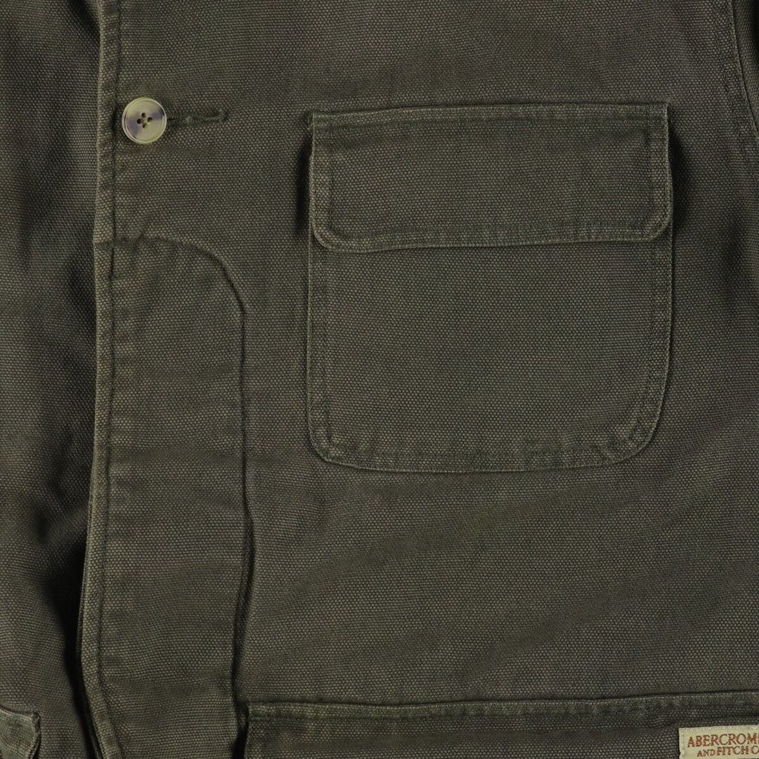 Abercrombie & Fitch Men's Padded Hunting Jacket, Size M cotton Khaki type Vintage Second Hand