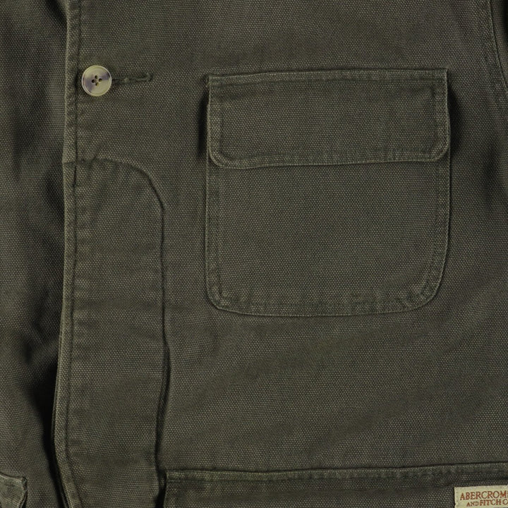 Abercrombie & Fitch Men's Padded Hunting Jacket, Size M cotton Khaki type Vintage Second Hand