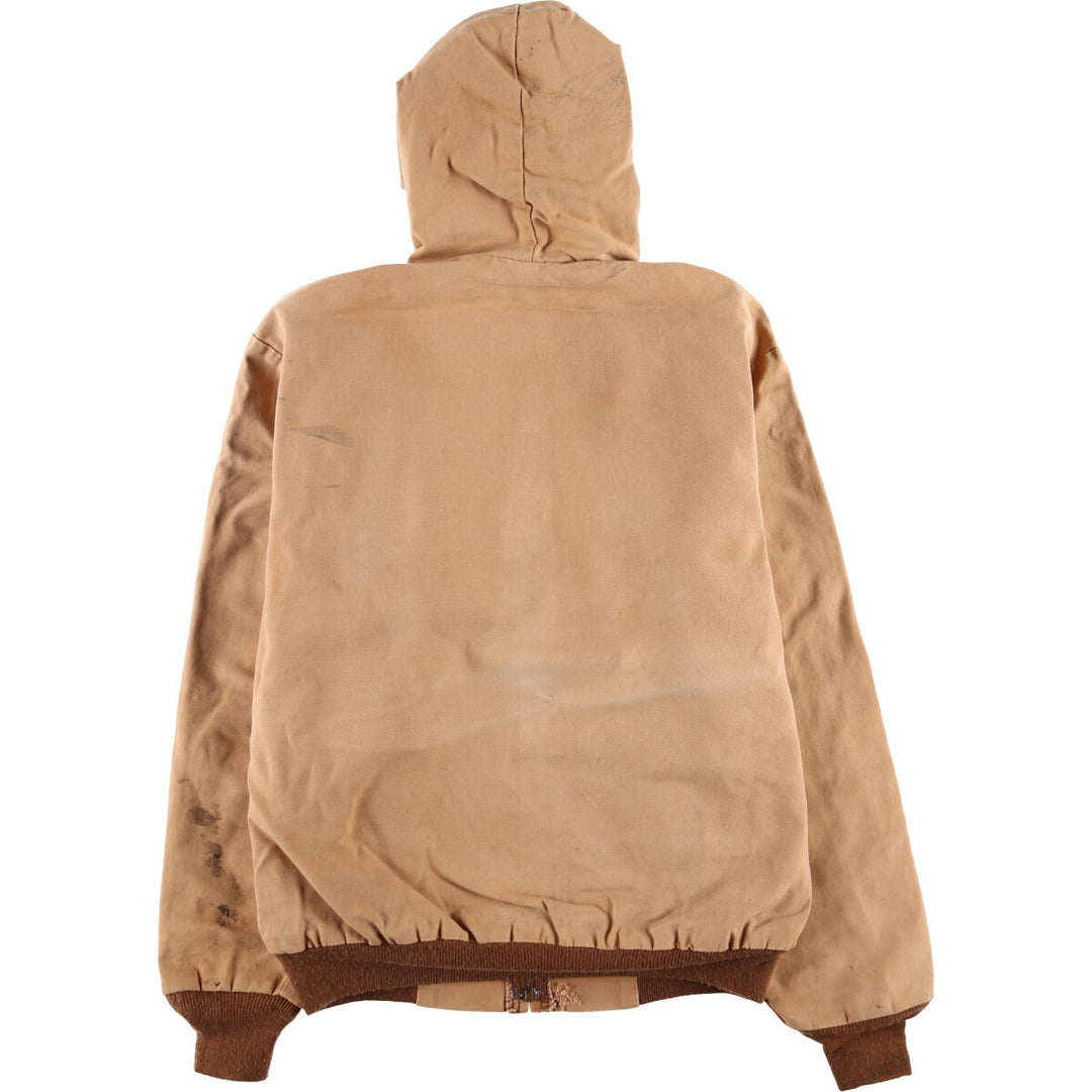 Vintage 1980'S Key Imperial Active Jacket, Duck Full-Zip Hoodie, Made in USA, Men's Size L cotton Beige type Vintage Second Hand