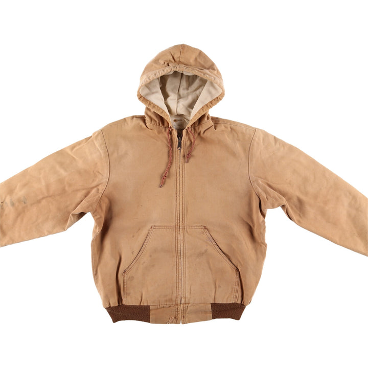 Vintage 1980'S Key Imperial Active Jacket, Duck Full-Zip Hoodie, Made in USA, Men's Size L cotton Beige type Vintage Second Hand