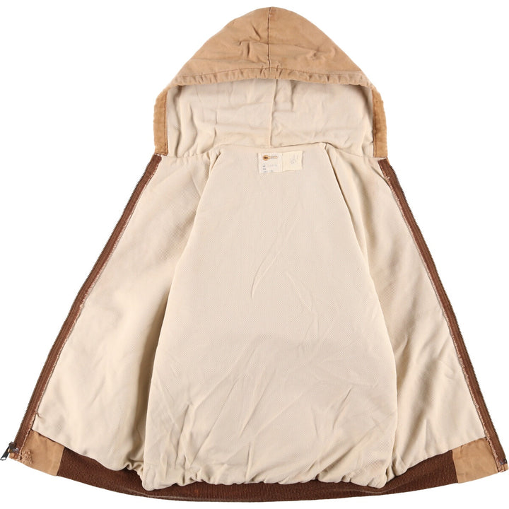 Vintage 1980'S Key Imperial Active Jacket, Duck Full-Zip Hoodie, Made in USA, Men's Size L cotton Beige type Vintage Second Hand