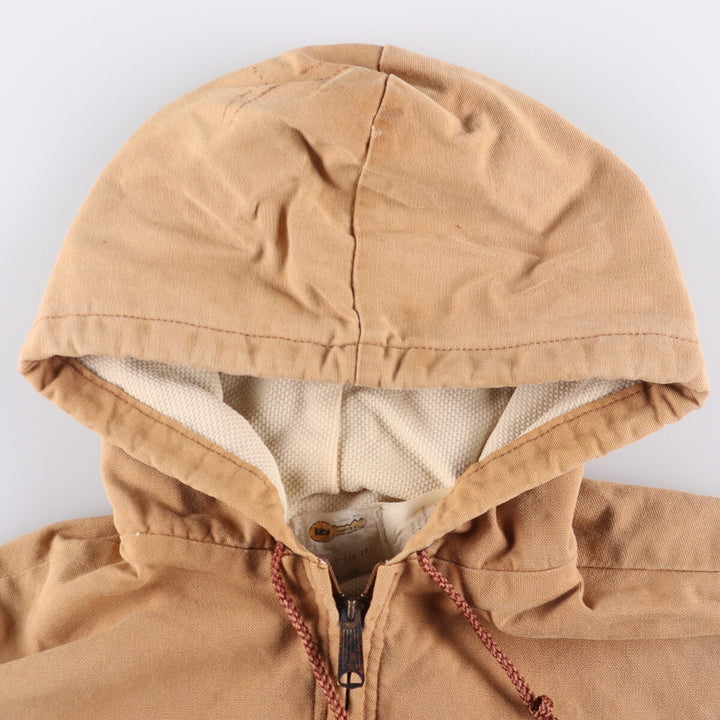 Vintage 1980'S Key Imperial Active Jacket, Duck Full-Zip Hoodie, Made in USA, Men's Size L cotton Beige type Vintage Second Hand