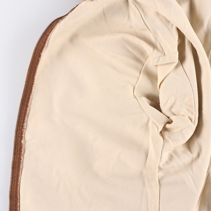 Vintage 1980'S Key Imperial Active Jacket, Duck Full-Zip Hoodie, Made in USA, Men's Size L cotton Beige type Vintage Second Hand