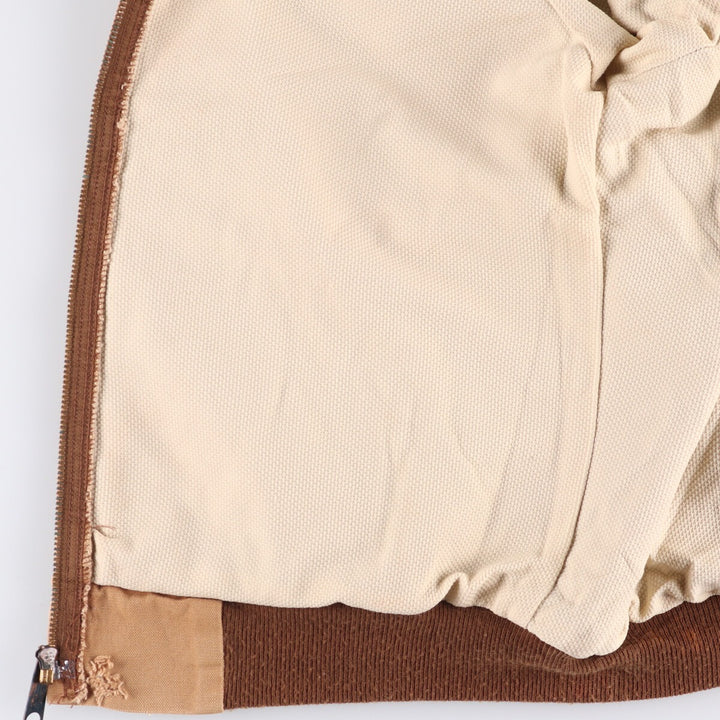 Vintage 1980'S Key Imperial Active Jacket, Duck Full-Zip Hoodie, Made in USA, Men's Size L cotton Beige type Vintage Second Hand