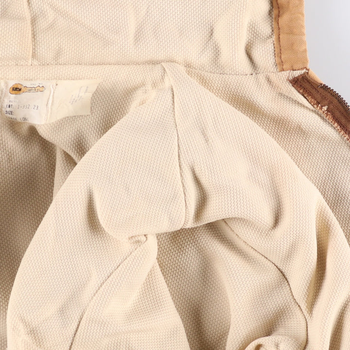 Vintage 1980'S Key Imperial Active Jacket, Duck Full-Zip Hoodie, Made in USA, Men's Size L cotton Beige type Vintage Second Hand