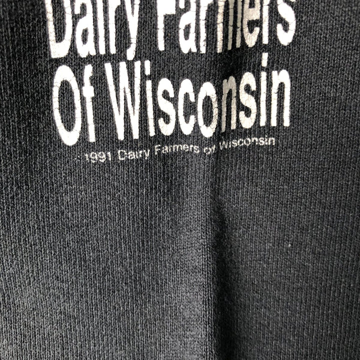 Vintage 90'S Fruit of the Loom print sweatshirt, size small, men's unclear black type Vintage Second Hand