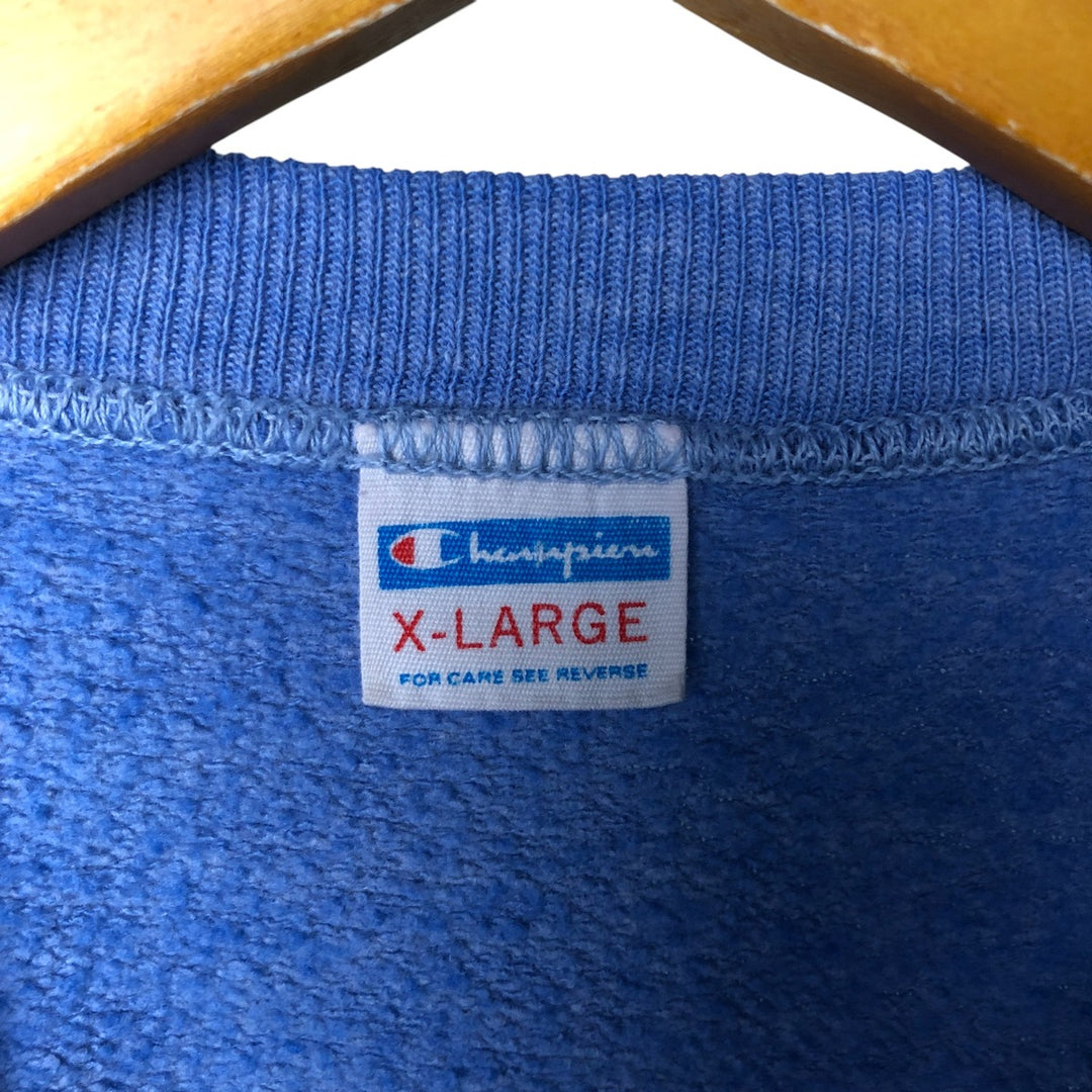 Vintage 1970'S Champion Bartag College Sweatshirt, Made in USA, X-Large, Men's XL unclear Blue type light blue Vintage Second Hand