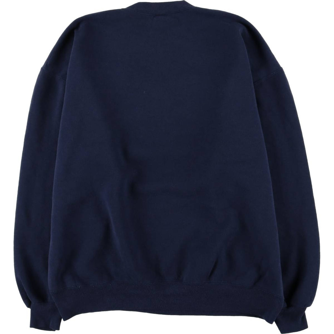 90'S Russell sweatshirt, made in USA, men's XL size, vintage cotton navy blue type Vintage Second Hand