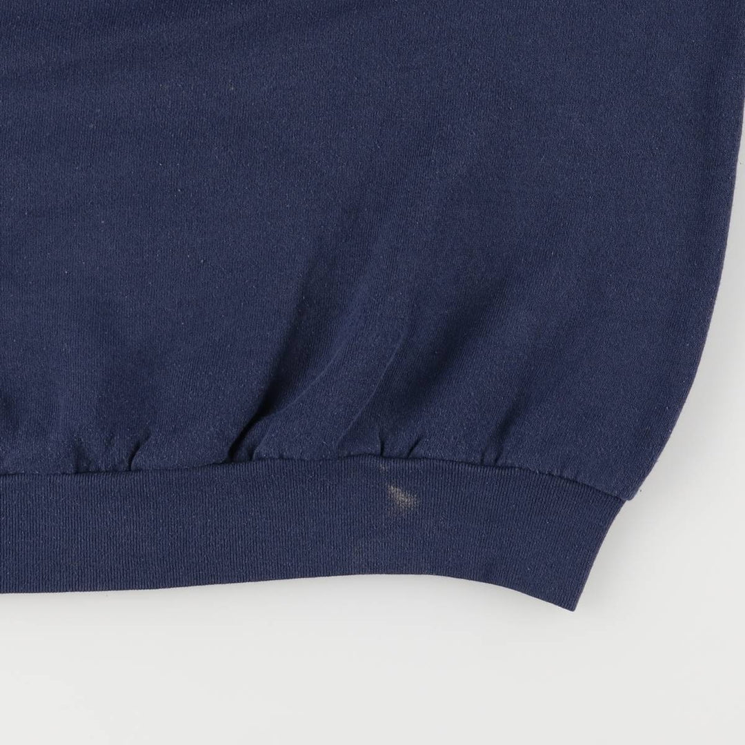 90'S Fruit of the Loom printed sweatshirt, made in the USA, men's XL size, vintage cotton navy blue type Vintage Second Hand