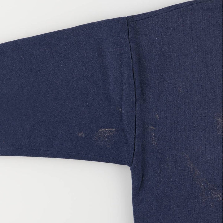 90'S Fruit of the Loom printed sweatshirt, made in the USA, men's XL size, vintage cotton navy blue type Vintage Second Hand