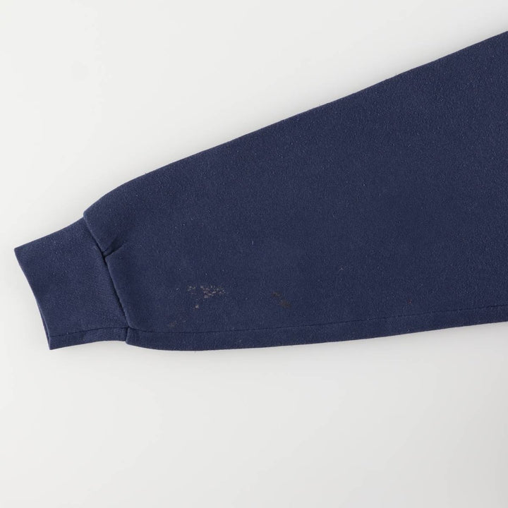 90'S Fruit of the Loom printed sweatshirt, made in the USA, men's XL size, vintage cotton navy blue type Vintage Second Hand
