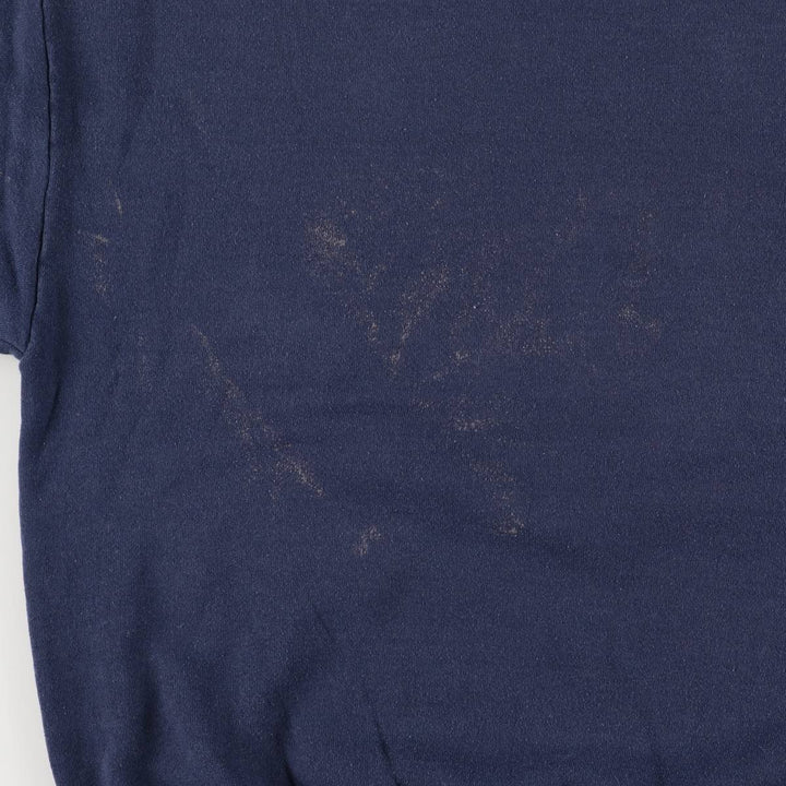 90'S Fruit of the Loom printed sweatshirt, made in the USA, men's XL size, vintage cotton navy blue type Vintage Second Hand