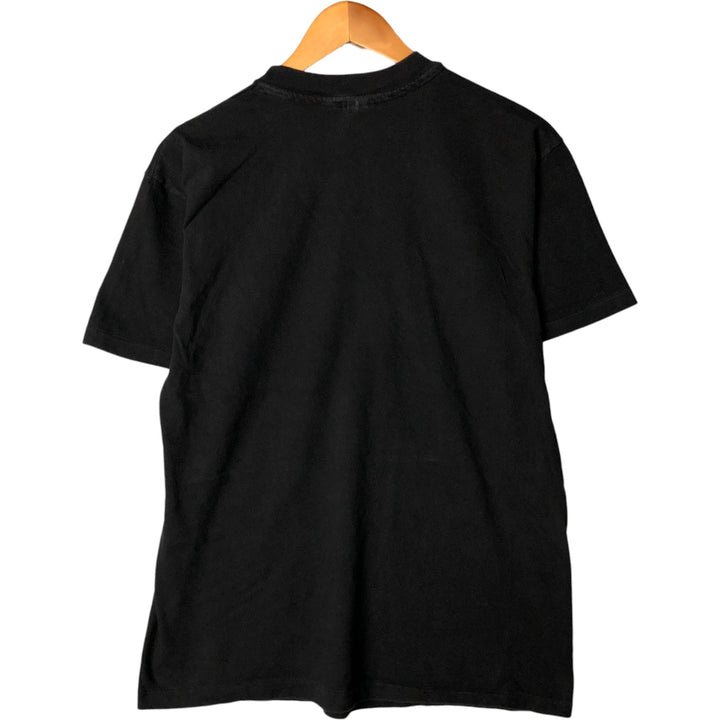 Vintage 80'S Hanes BEEFY-T Blue Tag Printed T-Shirt Made in USA Men's Size L cotton black type Vintage Second Hand