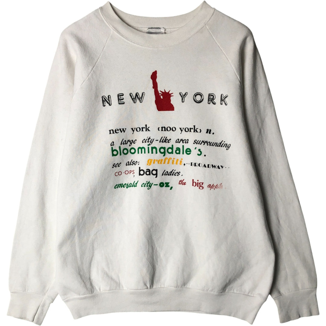 Vintage 90'S SCREEN STARS printed sweatshirt, made in the USA, size L, men's cotton white type Vintage Second Hand