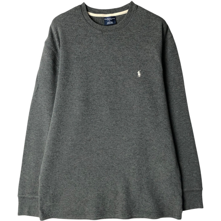Ralph Lauren POLO RALPH LAUREN SLEEPWEAR Thermal Long T-shirt Waffle Men's XL cotton gray type Vintage Second Hand