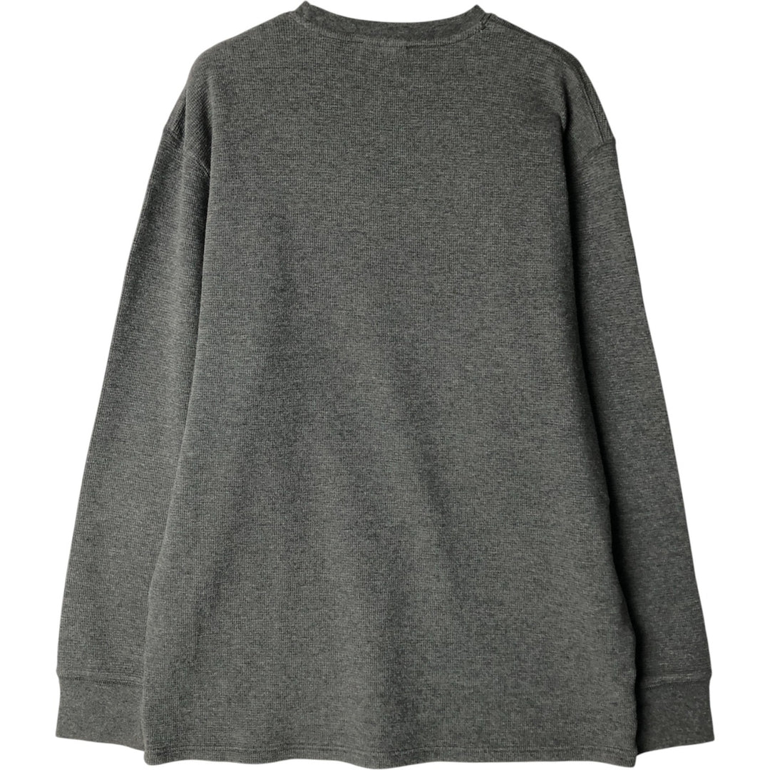 Ralph Lauren POLO RALPH LAUREN SLEEPWEAR Thermal Long T-shirt Waffle Men's XL cotton gray type Vintage Second Hand