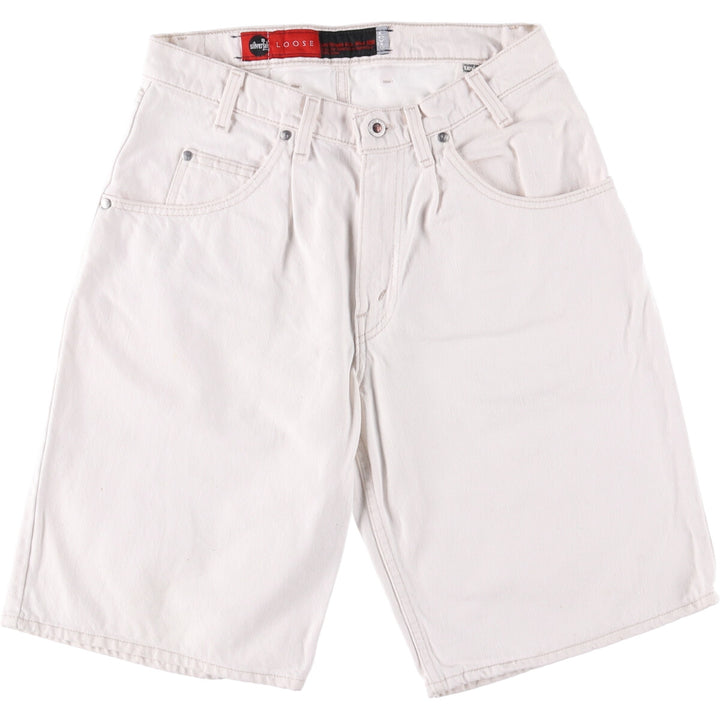 Vintage Levi's Silver Tab Loose Denim Shorts, Half Pants, Made in USA, Men's Size W31 cotton white type Vintage Second Hand
