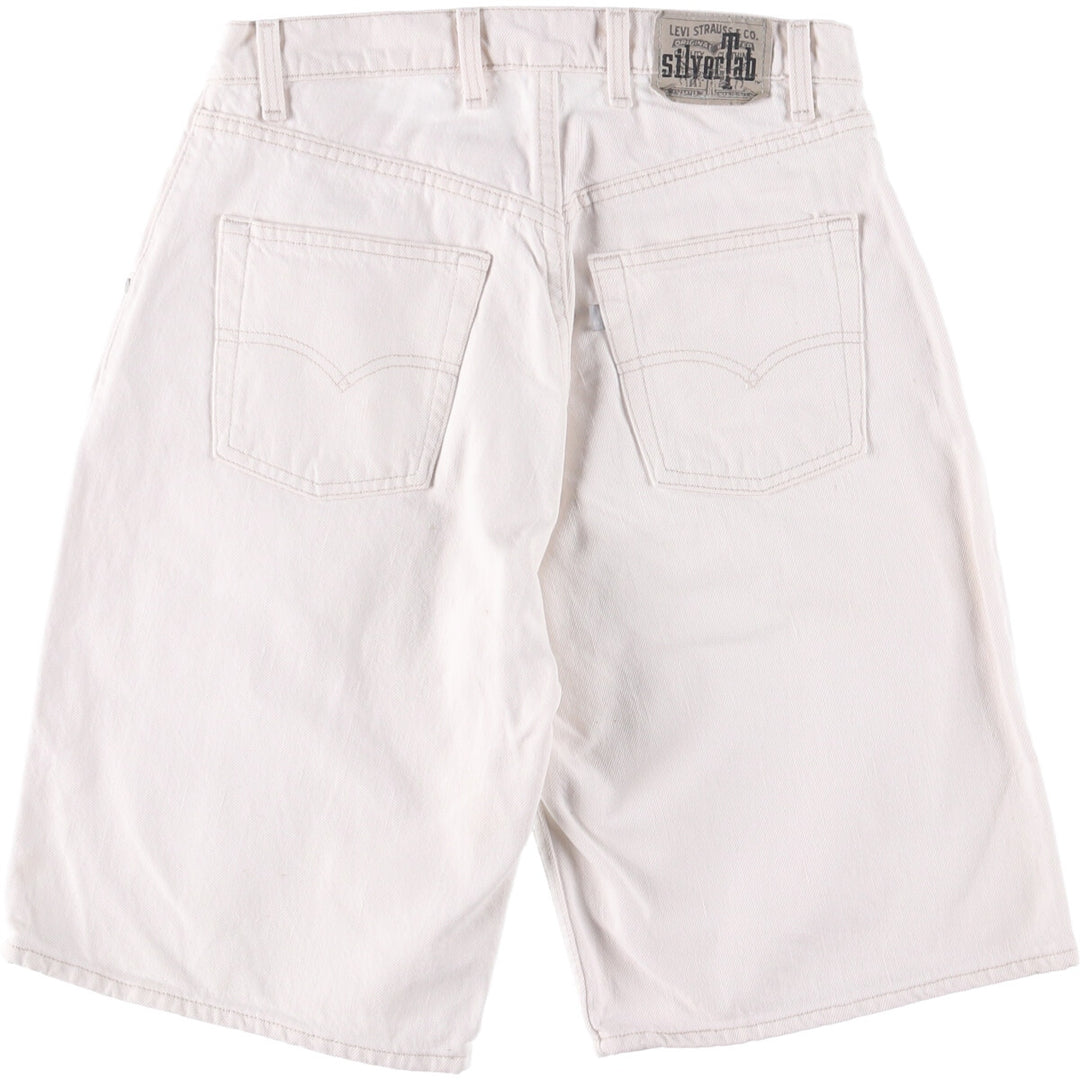Vintage Levi's Silver Tab Loose Denim Shorts, Half Pants, Made in USA, Men's Size W31 cotton white type Vintage Second Hand