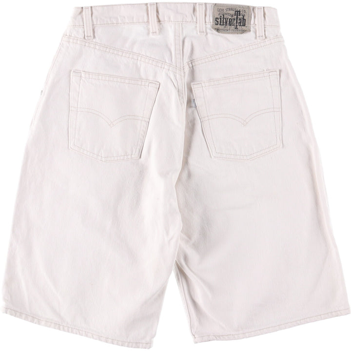 Vintage Levi's Silver Tab Loose Denim Shorts, Half Pants, Made in USA, Men's Size W31 cotton white type Vintage Second Hand