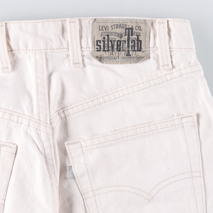 Vintage Levi's Silver Tab Loose Denim Shorts, Half Pants, Made in USA, Men's Size W31 cotton white type Vintage Second Hand