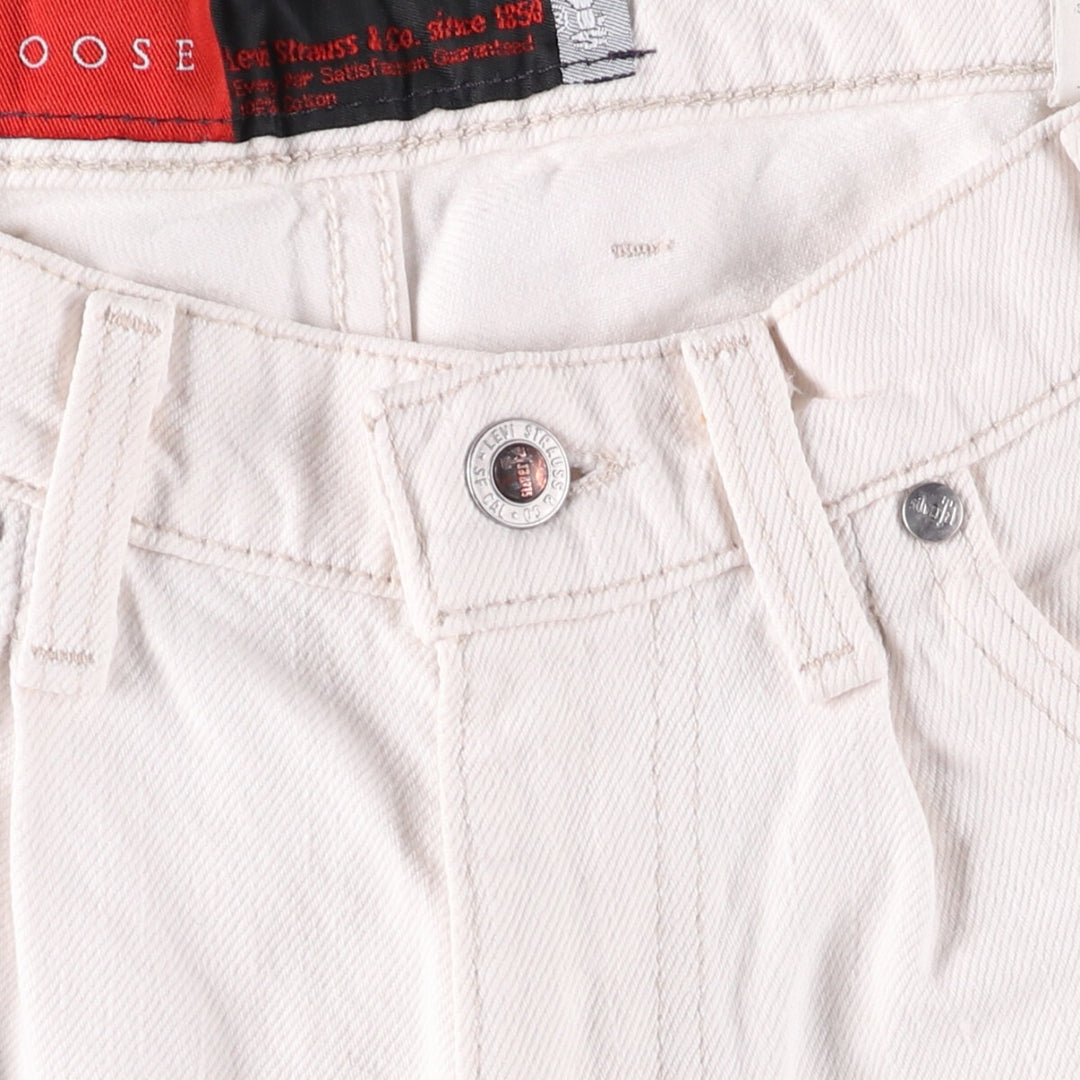 Vintage Levi's Silver Tab Loose Denim Shorts, Half Pants, Made in USA, Men's Size W31 cotton white type Vintage Second Hand