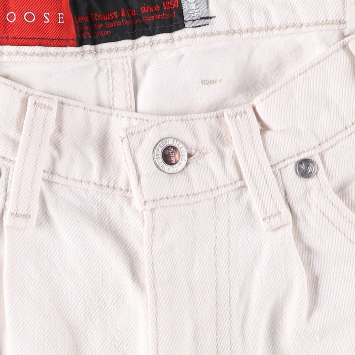 Vintage Levi's Silver Tab Loose Denim Shorts, Half Pants, Made in USA, Men's Size W31 cotton white type Vintage Second Hand