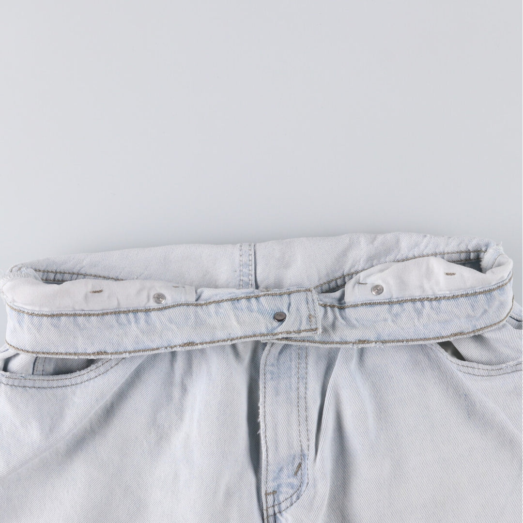 90'S Vintage Levi's Silver Tab Loose Denim Shorts, Made in USA, Men's Size 34 cotton Blue type light blue Vintage Second Hand