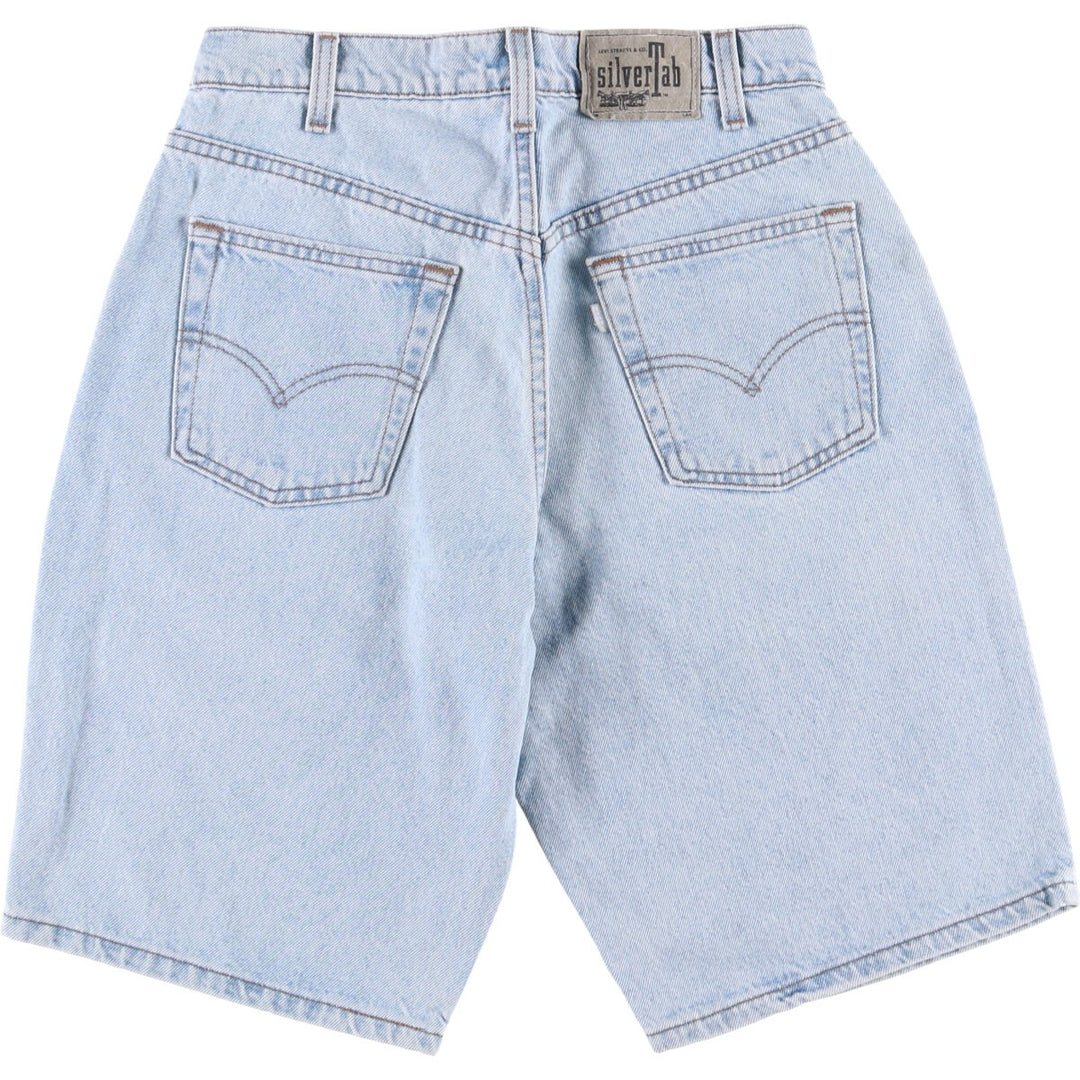 90'S Levi's Silver Tab Loose Fit Denim Shorts, Made in USA, Men's Size W31, Vintage cotton Blue type light blue Vintage Second Hand