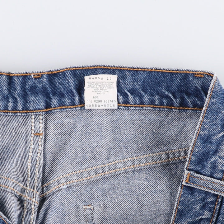 90'S Levi's 550 Relaxed Fit Orange Tab Denim Shorts Made in USA Men's W36 Vintage cotton blue type Vintage Second Hand