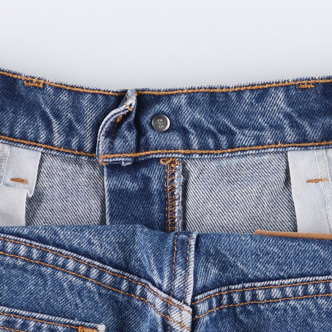 90'S Levi's 550 Relaxed Fit Orange Tab Denim Shorts Made in USA Men's W36 Vintage cotton blue type Vintage Second Hand