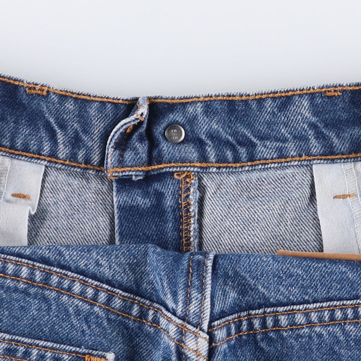 90'S Levi's 550 Relaxed Fit Orange Tab Denim Shorts Made in USA Men's W36 Vintage cotton blue type Vintage Second Hand