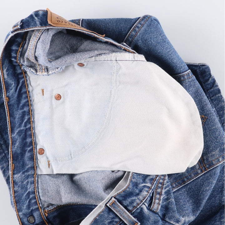 90'S Levi's 550 Relaxed Fit Orange Tab Denim Shorts Made in USA Men's W36 Vintage cotton blue type Vintage Second Hand