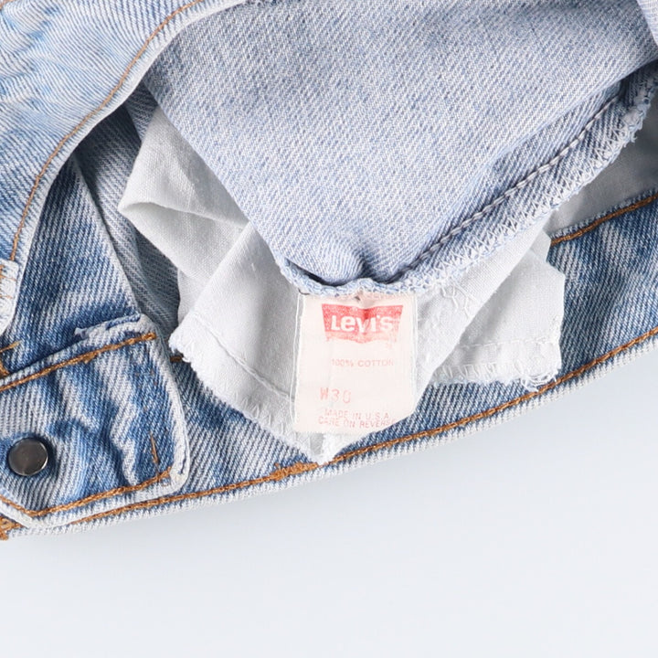 Levi's 36550-0214 Orange Tab Denim Shorts, Made in USA, Men's Size W30, Vintage cotton Blue type light blue Vintage Second Hand