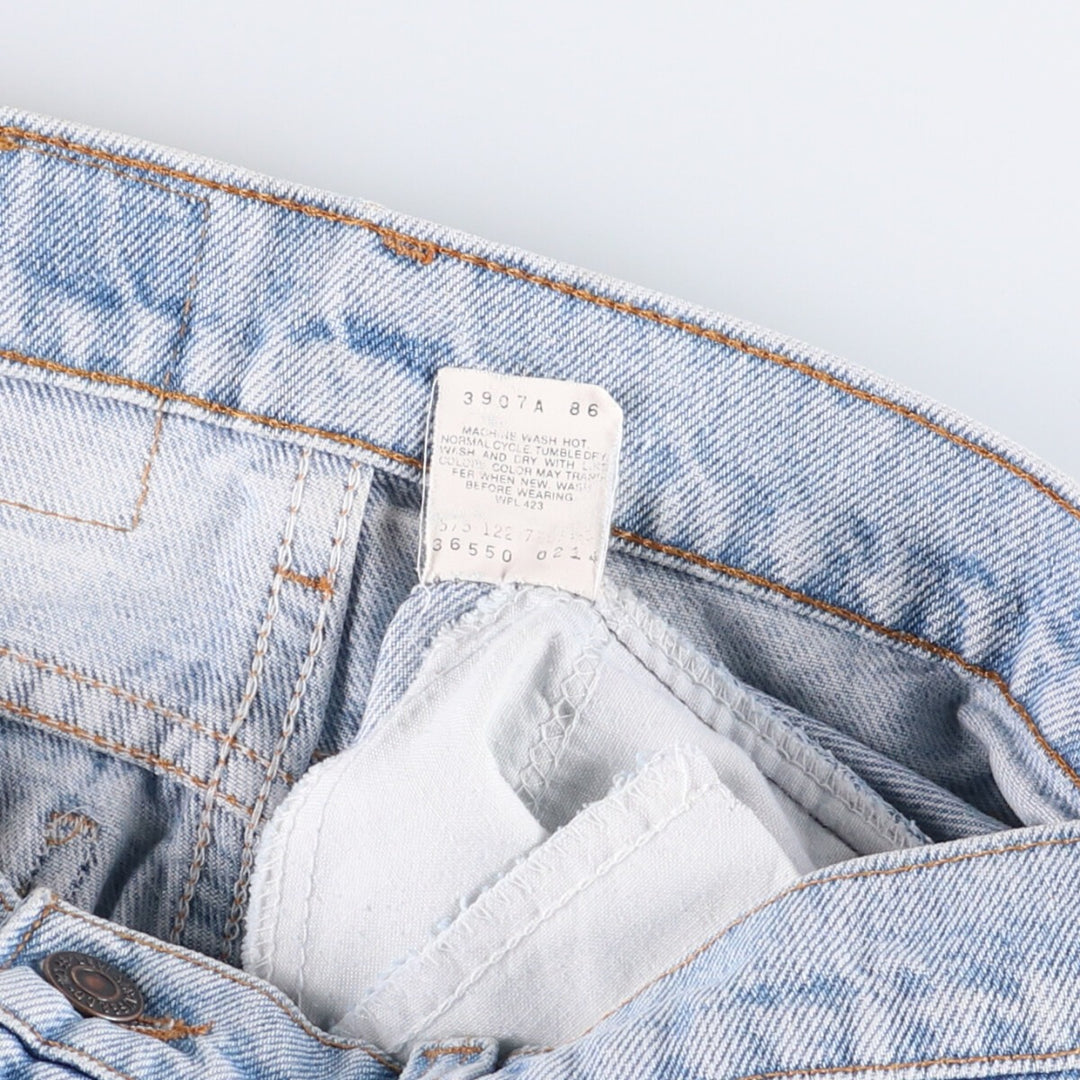 Levi's 36550-0214 Orange Tab Denim Shorts, Made in USA, Men's Size W30, Vintage cotton Blue type light blue Vintage Second Hand