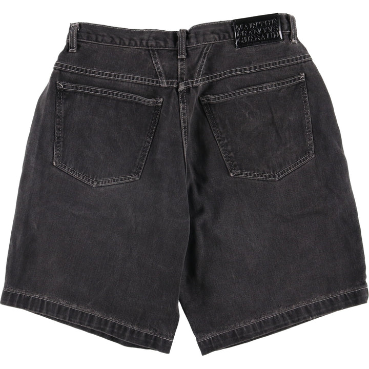 Marithe Francois Girbaud Men's Black Denim Shorts, Size W33 unclear black type Vintage Second Hand