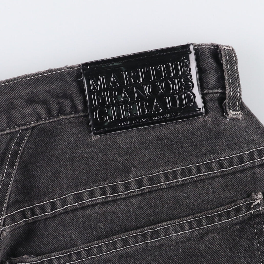 Marithe Francois Girbaud Men's Black Denim Shorts, Size W33 unclear black type Vintage Second Hand