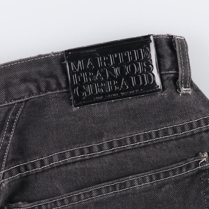 Marithe Francois Girbaud Men's Black Denim Shorts, Size W33 unclear black type Vintage Second Hand