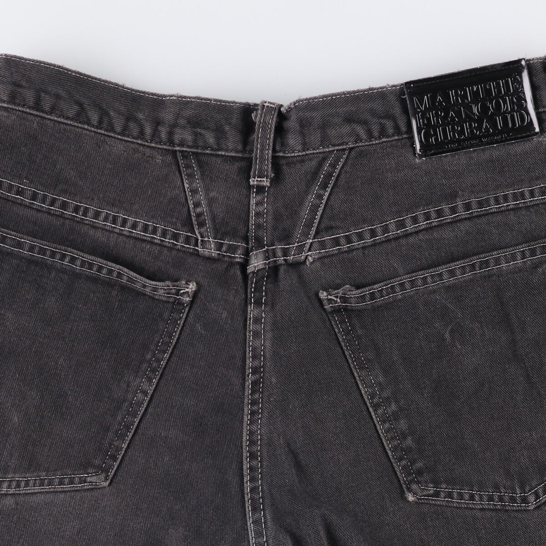 Marithe Francois Girbaud Men's Black Denim Shorts, Size W33 unclear black type Vintage Second Hand