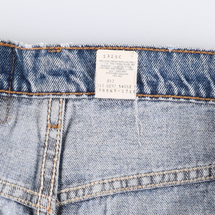 90'S Levi's 565 Wide Leg Denim Shorts with Orange Tab, Made in USA, Men's Size W33, Vintage cotton blue type Vintage Second Hand
