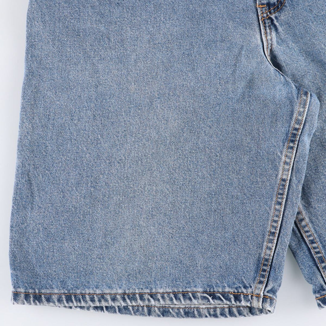 90'S Levi's 565 Wide Leg Denim Shorts with Orange Tab, Made in USA, Men's Size W33, Vintage cotton blue type Vintage Second Hand