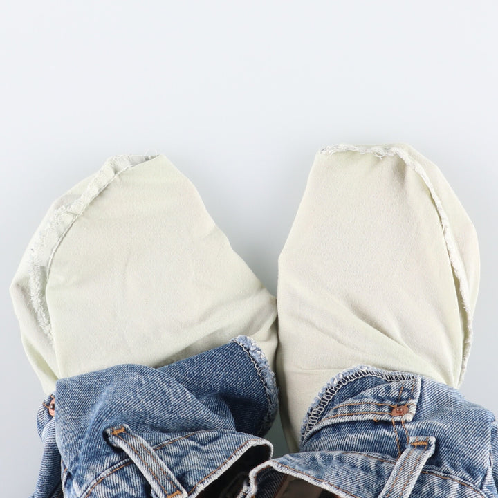 90'S Levi's 565 Wide Leg Denim Shorts with Orange Tab, Made in USA, Men's Size W33, Vintage cotton blue type Vintage Second Hand