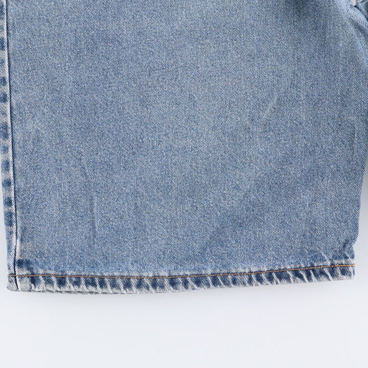 90'S Levi's 565 Wide Leg Denim Shorts with Orange Tab, Made in USA, Men's Size W33, Vintage cotton blue type Vintage Second Hand
