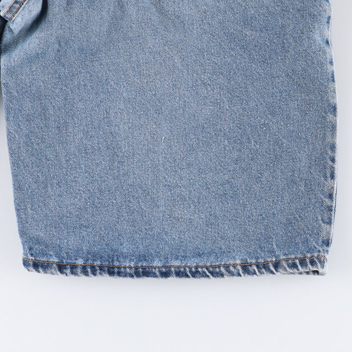 90'S Levi's 565 Wide Leg Denim Shorts with Orange Tab, Made in USA, Men's Size W33, Vintage cotton blue type Vintage Second Hand