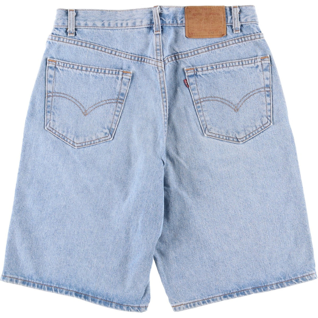90'S Levi's 550 Relaxed Fit Denim Shorts, Made in USA, Men's W33 (approx.), Vintage. cotton blue type Vintage Second Hand