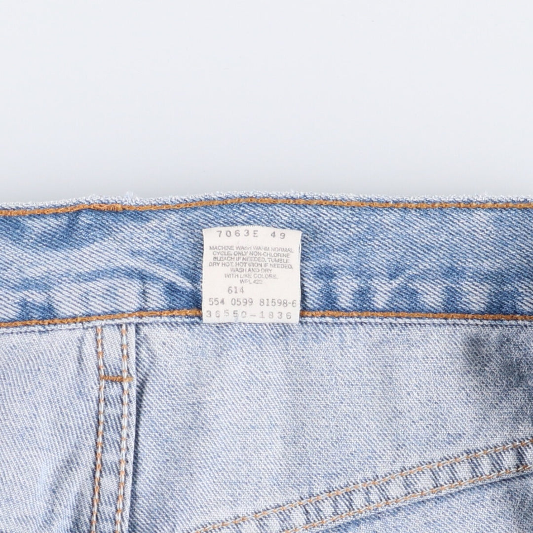 90'S Levi's 550 Relaxed Fit Denim Shorts, Made in USA, Men's W33 (approx.), Vintage. cotton blue type Vintage Second Hand