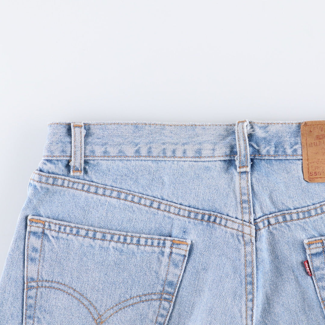90'S Levi's 550 Relaxed Fit Denim Shorts, Made in USA, Men's W33 (approx.), Vintage. cotton blue type Vintage Second Hand